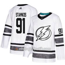 Män Ishockey Tampa Bay Lightning tröja Steven Stamkos 91 Vit 2019 All-Star Adidas Authentic